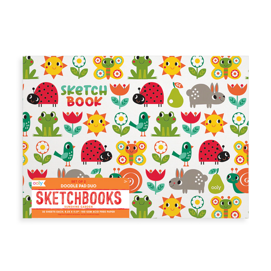 Sunshine Garden Doodle Pad Duo Sketchbooks - Set of 2