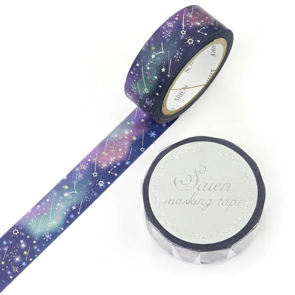 Planetarium with Silver Foil Washi Tape