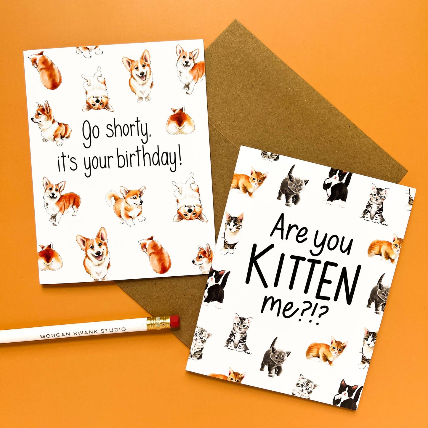 Go Shorty Corgi Birthday Card