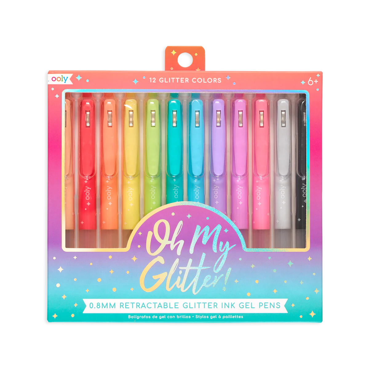 Oh My Glitter! Retractable Gel Pens - Set of 12