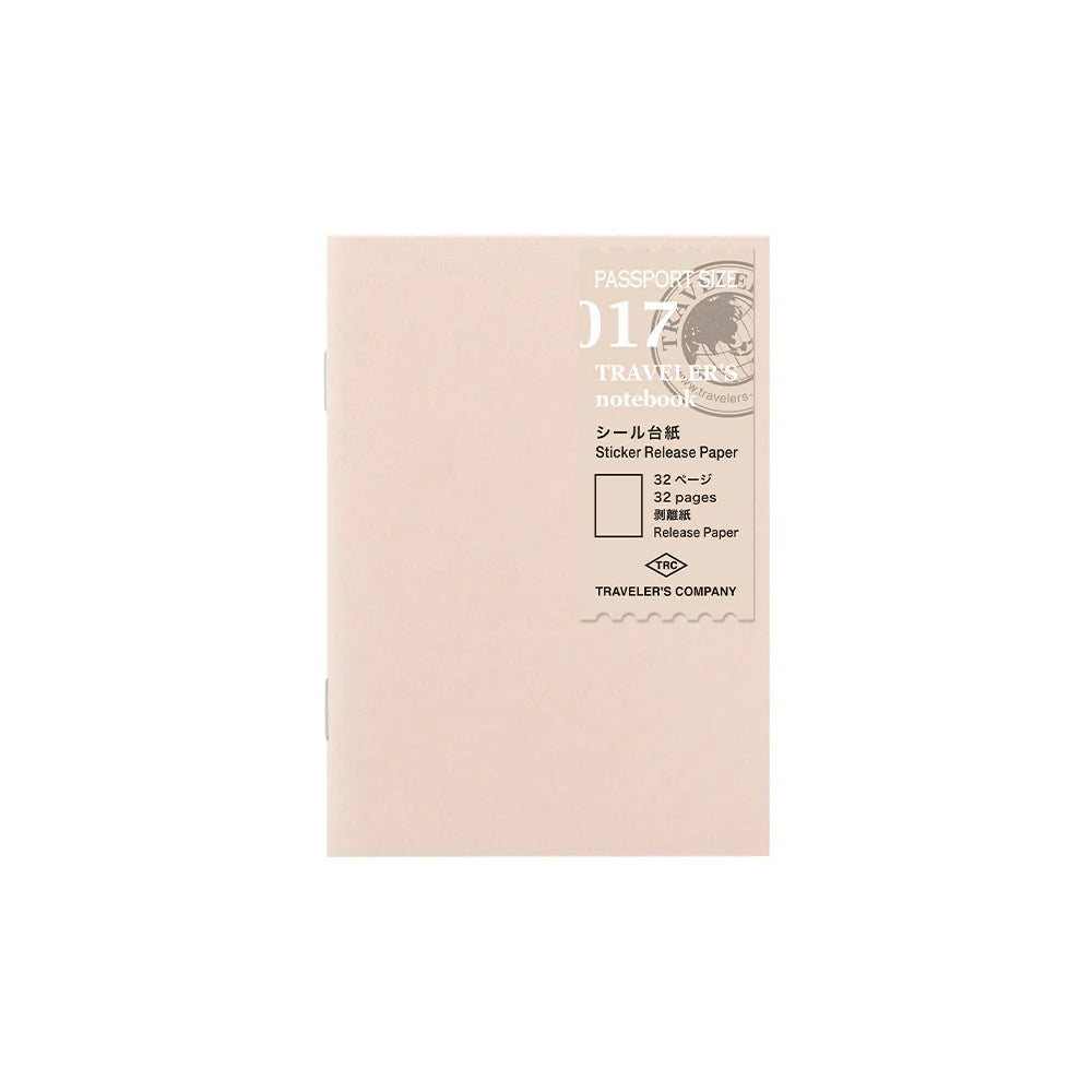 Traveler's Notebook P-017 Sticker Release Paper - Passport Size