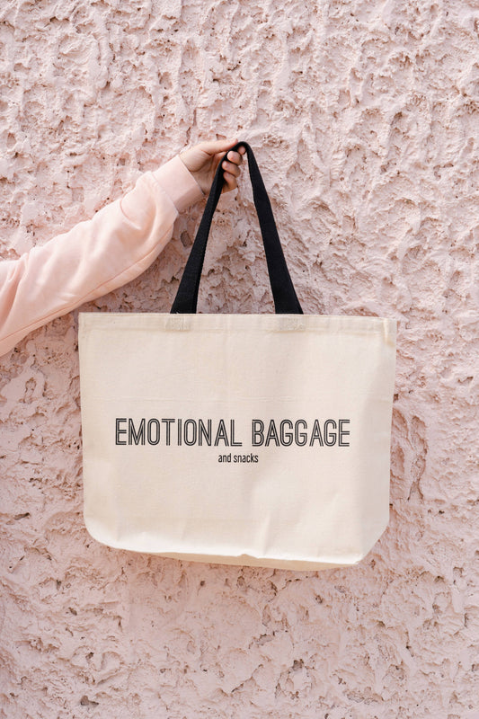 Emotional Baggage and Snacks Tote Bag