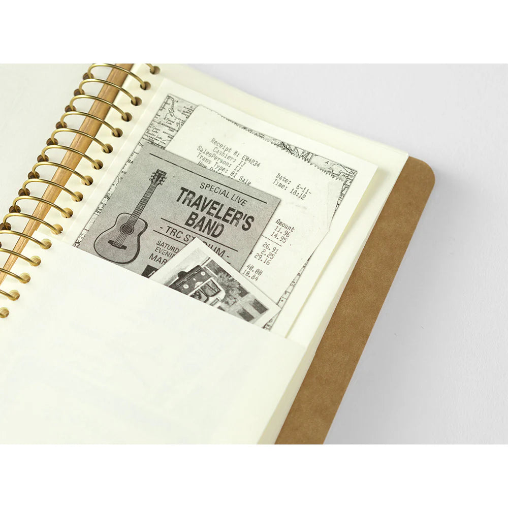 TRC A6 Slim Spiral Ring Notebook with Paper Pocket