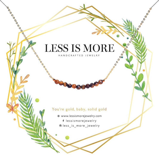 Tiger Eye Smile Bracelet- 14k Gold Dipped