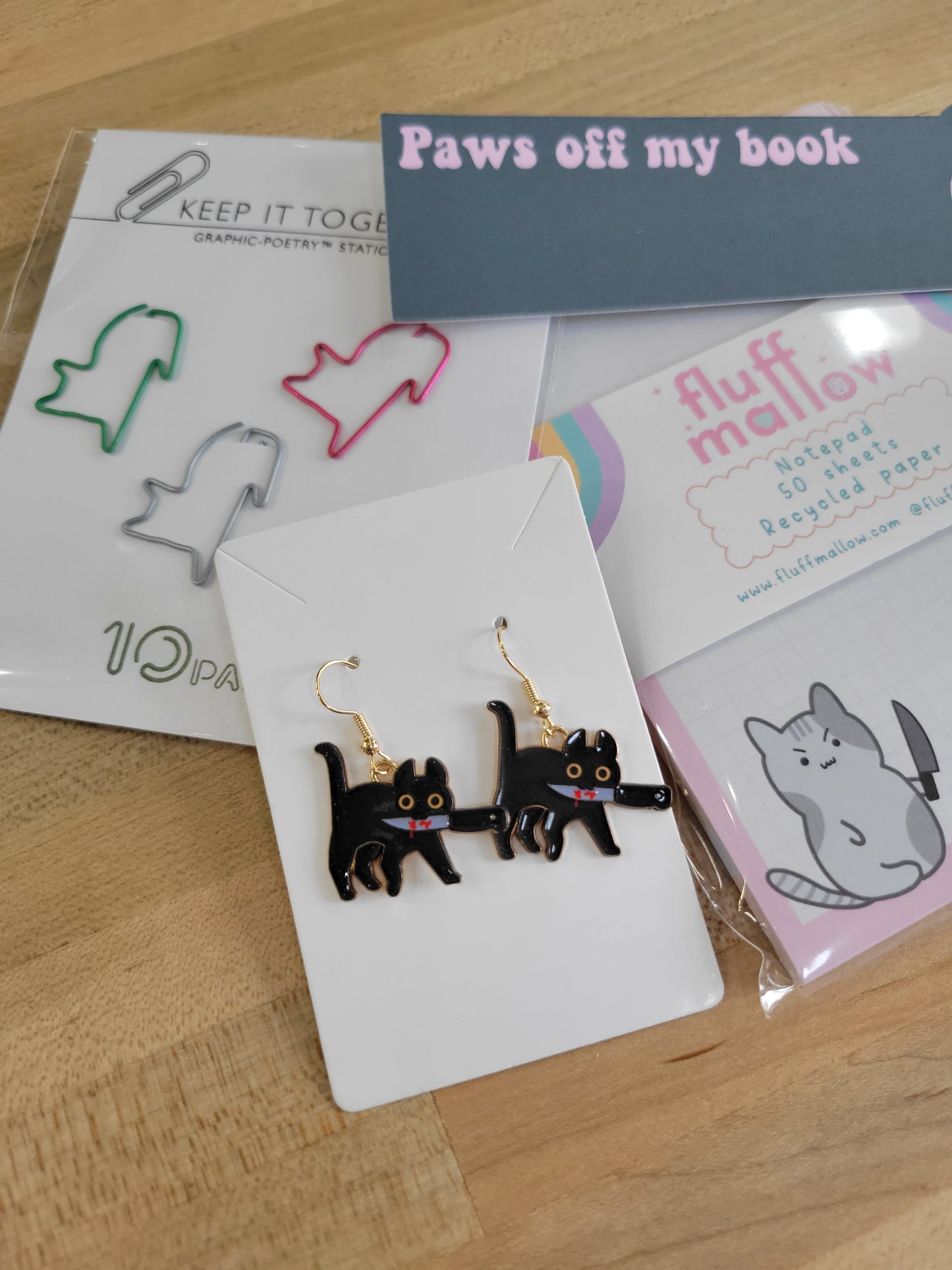 Stabby Cat Earrings