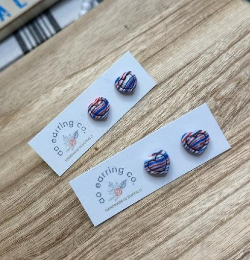 Zubaz Heart Studs