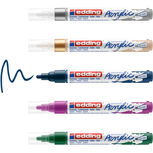Edding 5100 Acrylic Marker Medium Set of 5- Festive