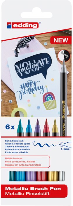 Edding 1340 Metallic Brush Pen Set