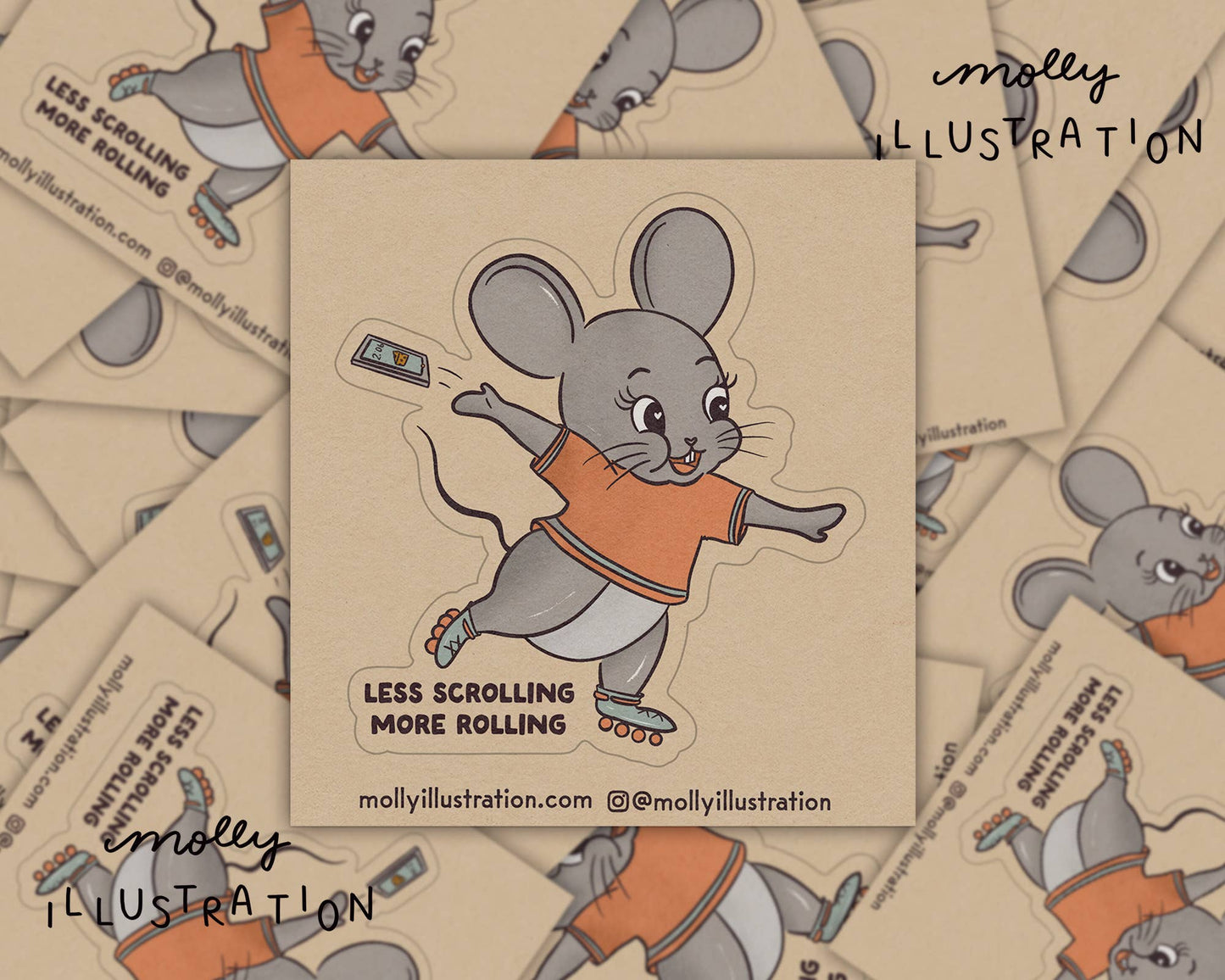 Less Scrolling Mouse Sticker