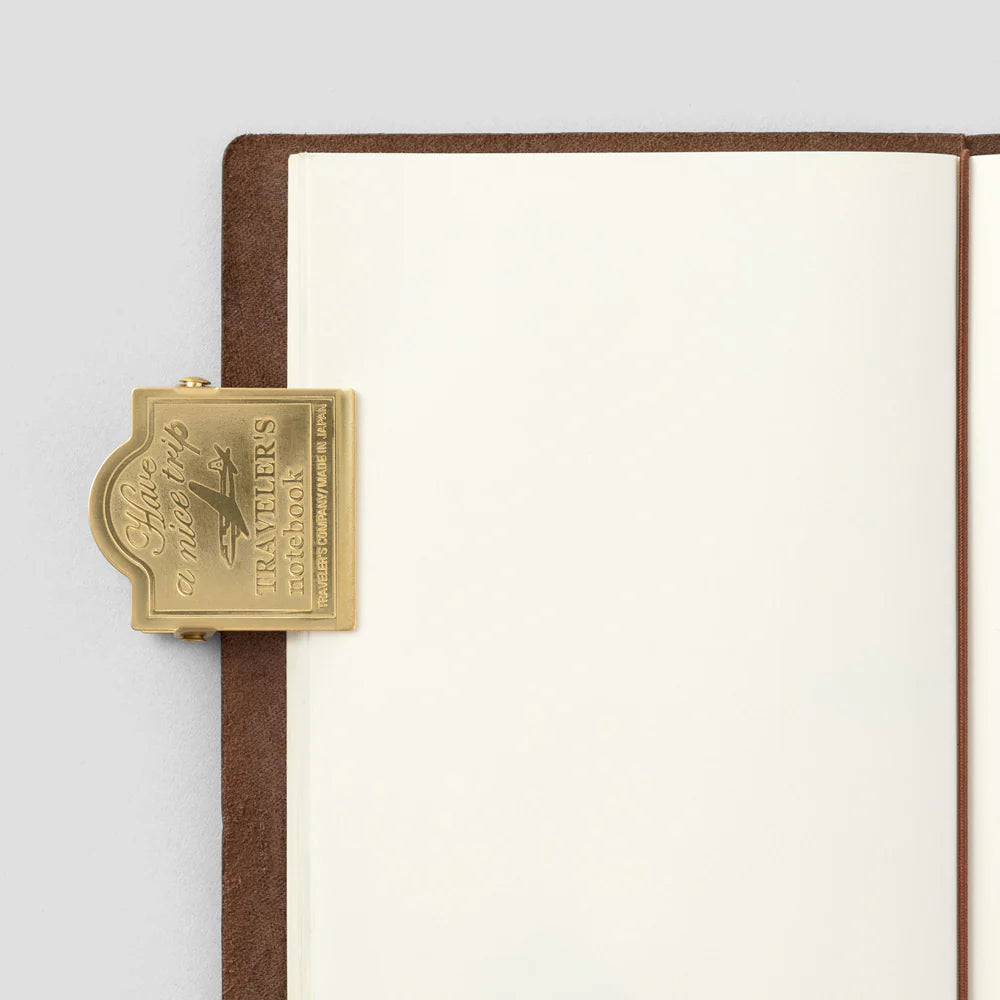 Traveler's Notebook 030 Brass Clip- Airplane