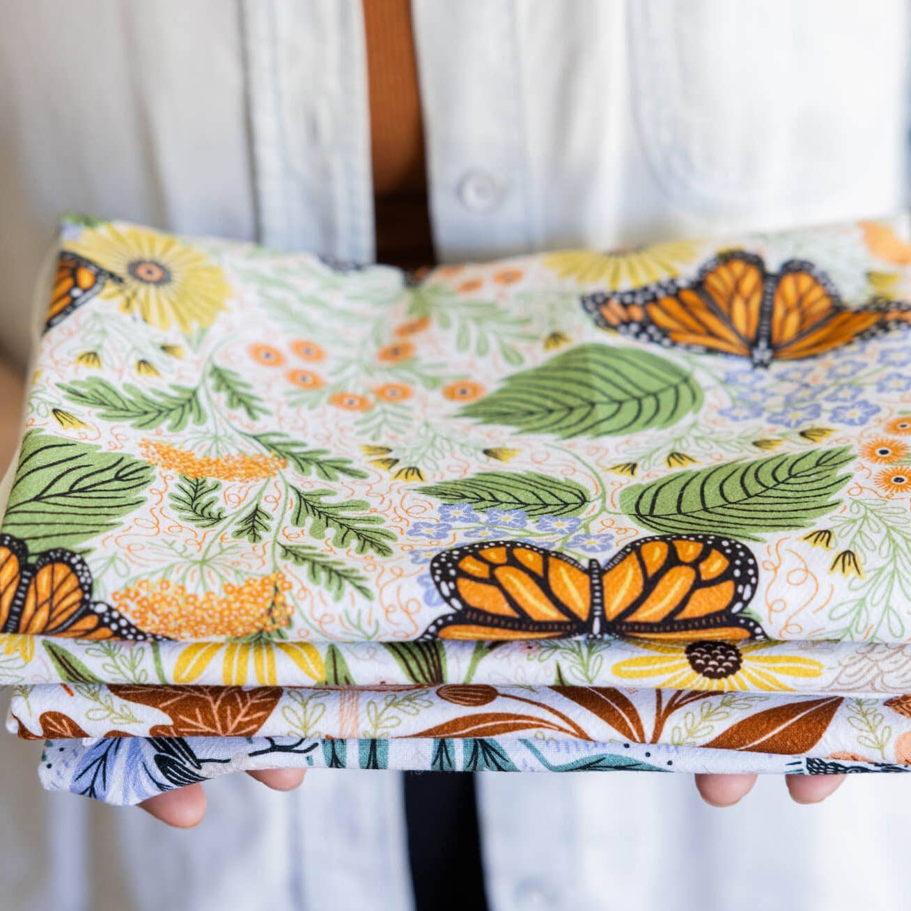 Monarch Garden Tea Towel – Butterflies, Floral