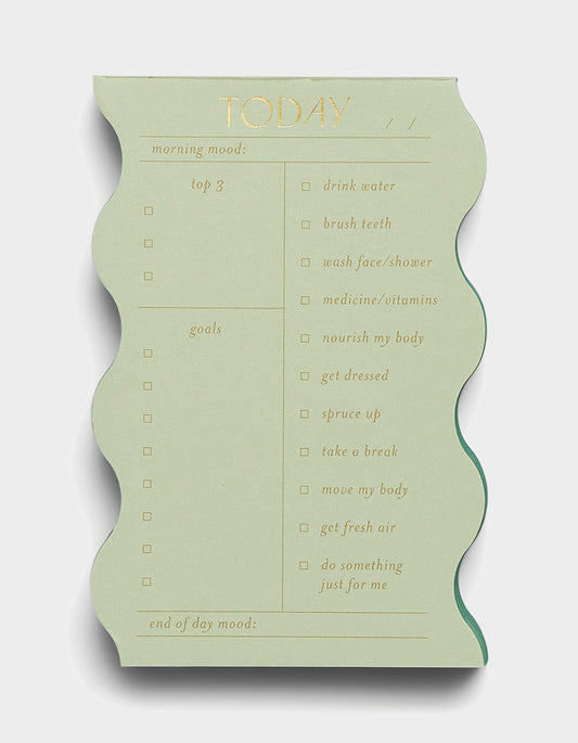 Daily Self Care Notepad- Sage