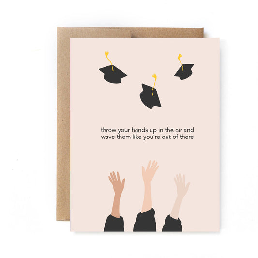 Graduation Card - Hands in the Air