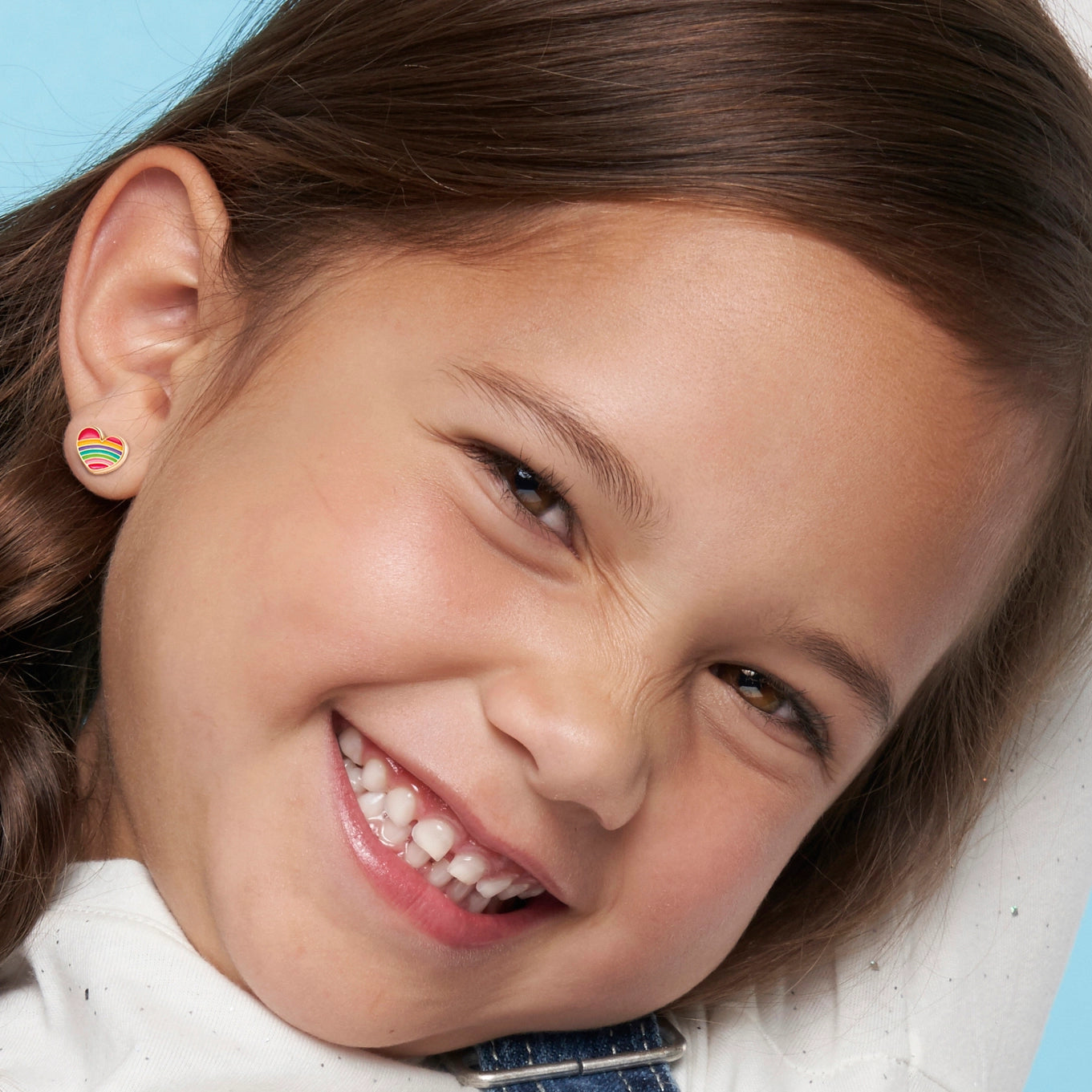 Rainbow Heart Studs