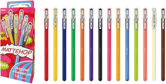 Pentel Mattehop Gel Pens Set – Hybrid Set (Original & Sweet)