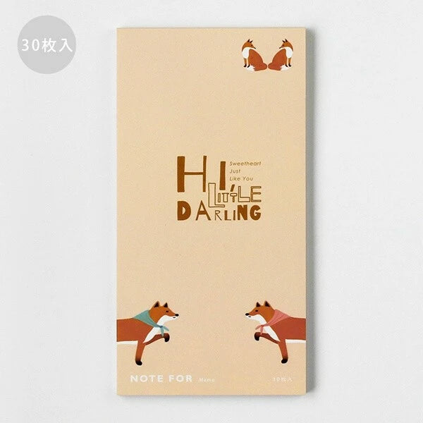Little Darling Fox Memo Pad
