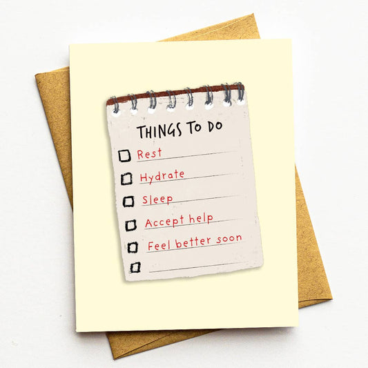 How To Get Well To-Do List Card