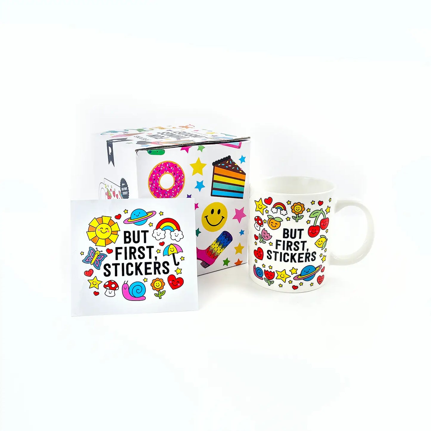 But First, Stickers Mug