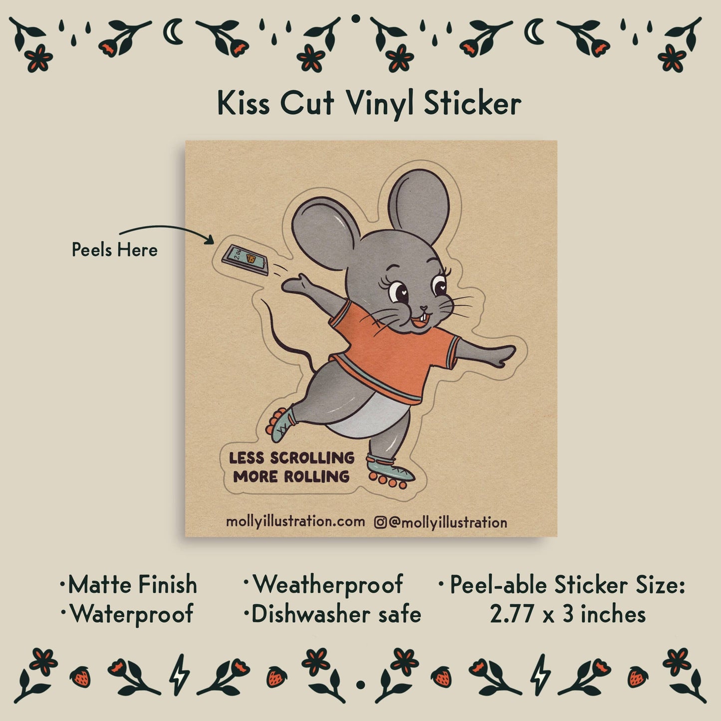 Less Scrolling Mouse Sticker