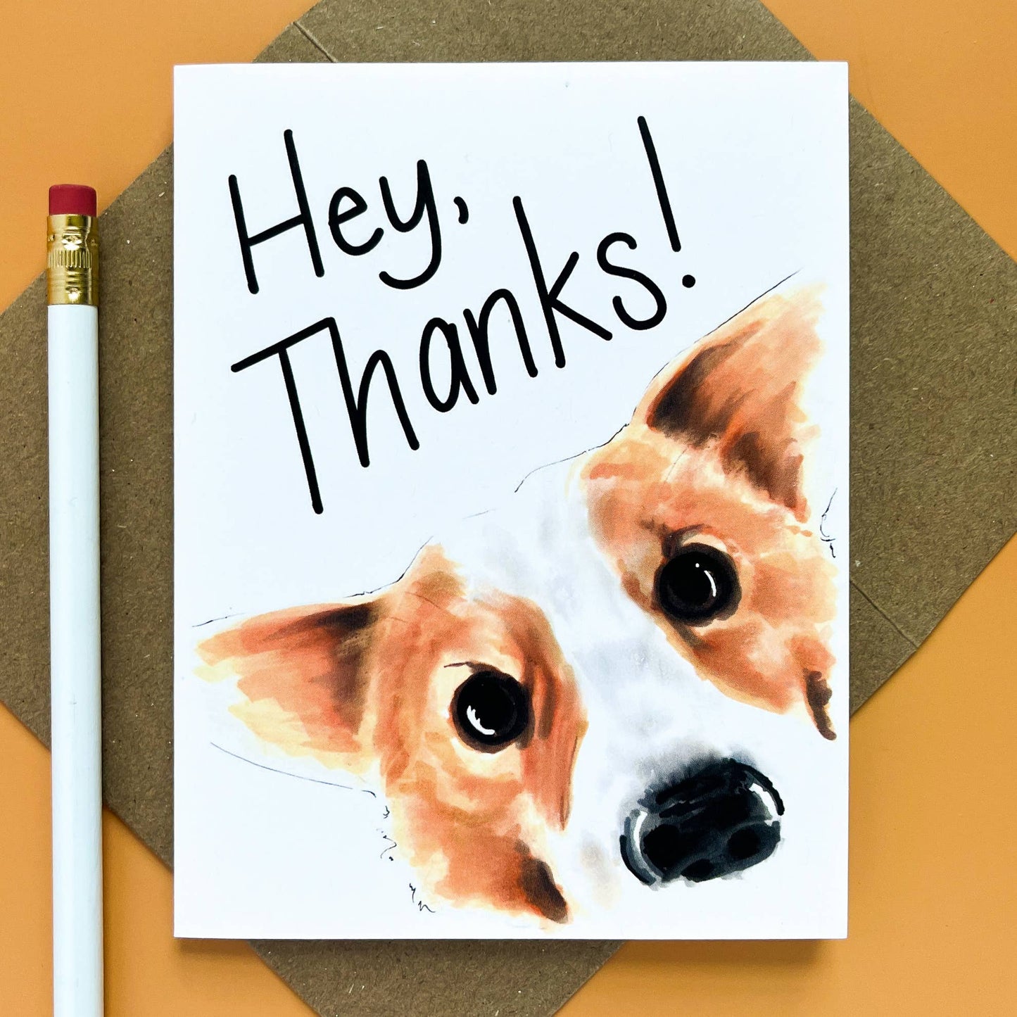 Hey Thanks Corgi Card