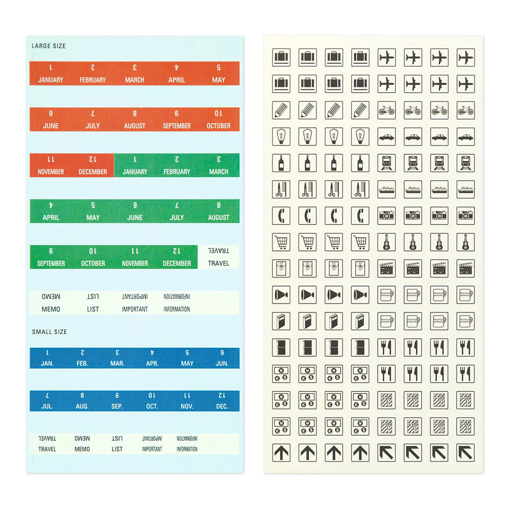 Traveler's Notebook Customized Sticker Set for Diary