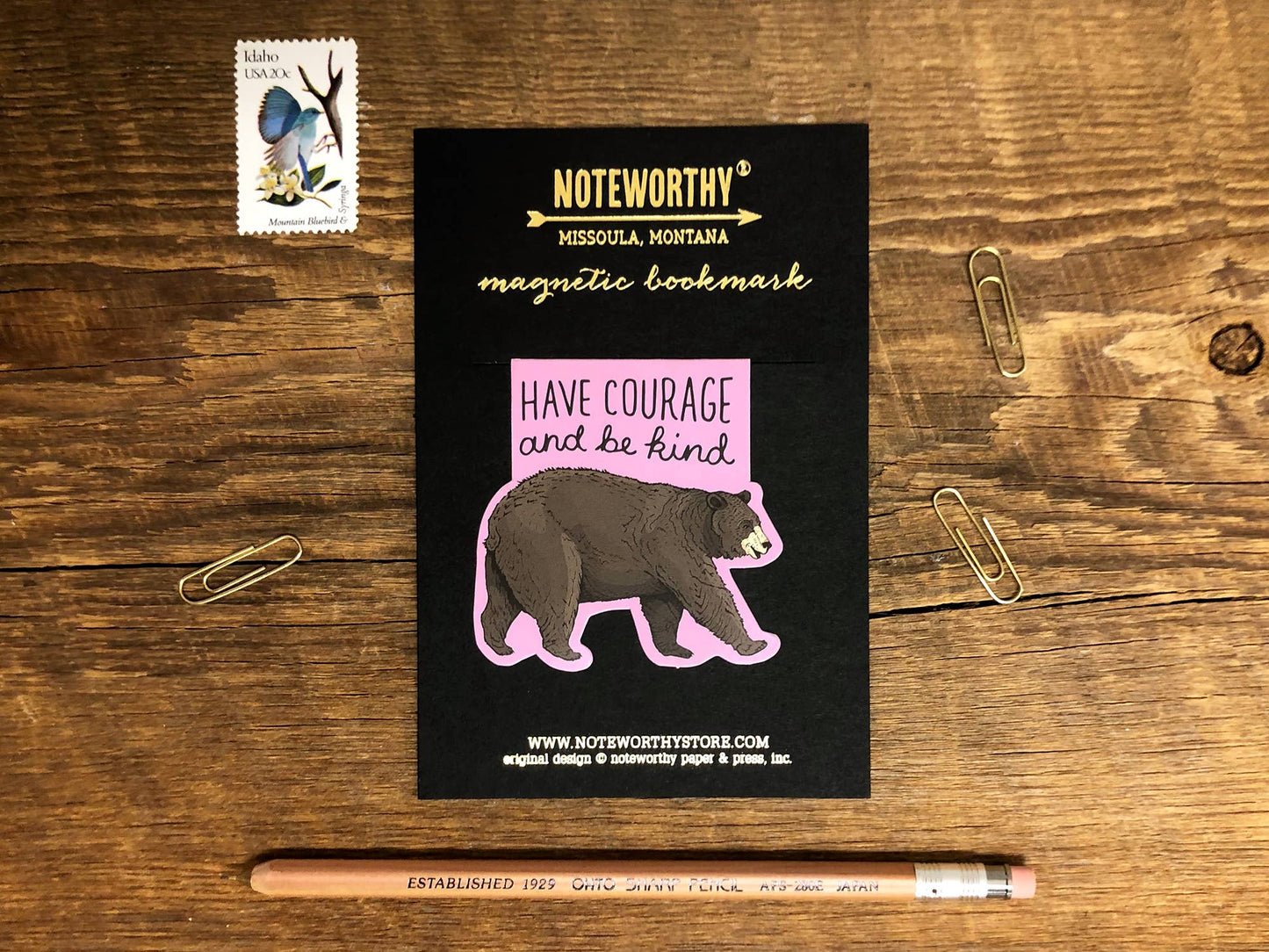 Courage Bear Magnetic Bookmark