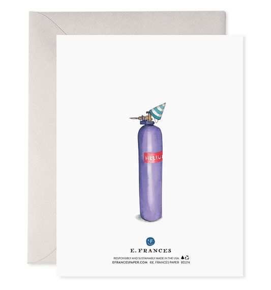 Helium 40th Birthday Card