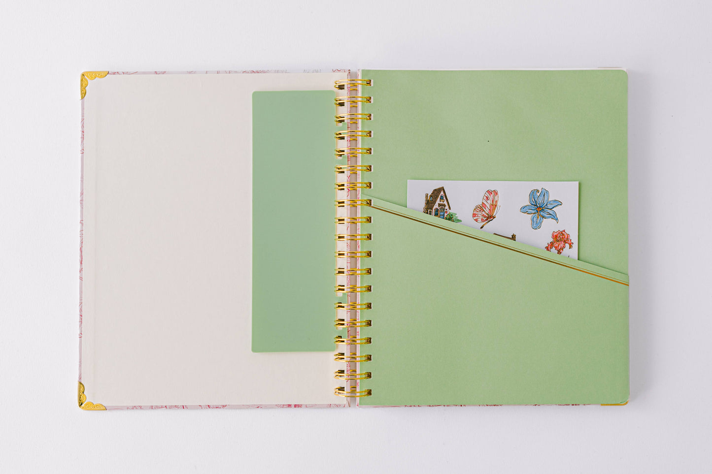 2026 Fairy House Toile 17-Month Large Spiral Planner