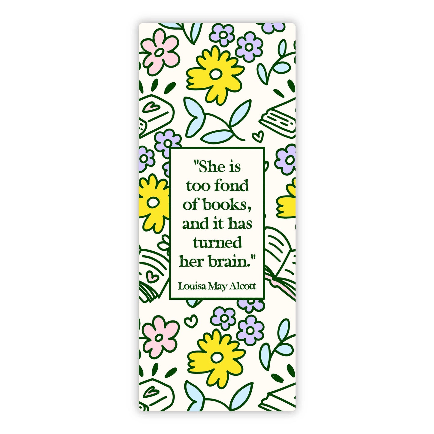 Louise May Alcott Quote Bookmark Sticker