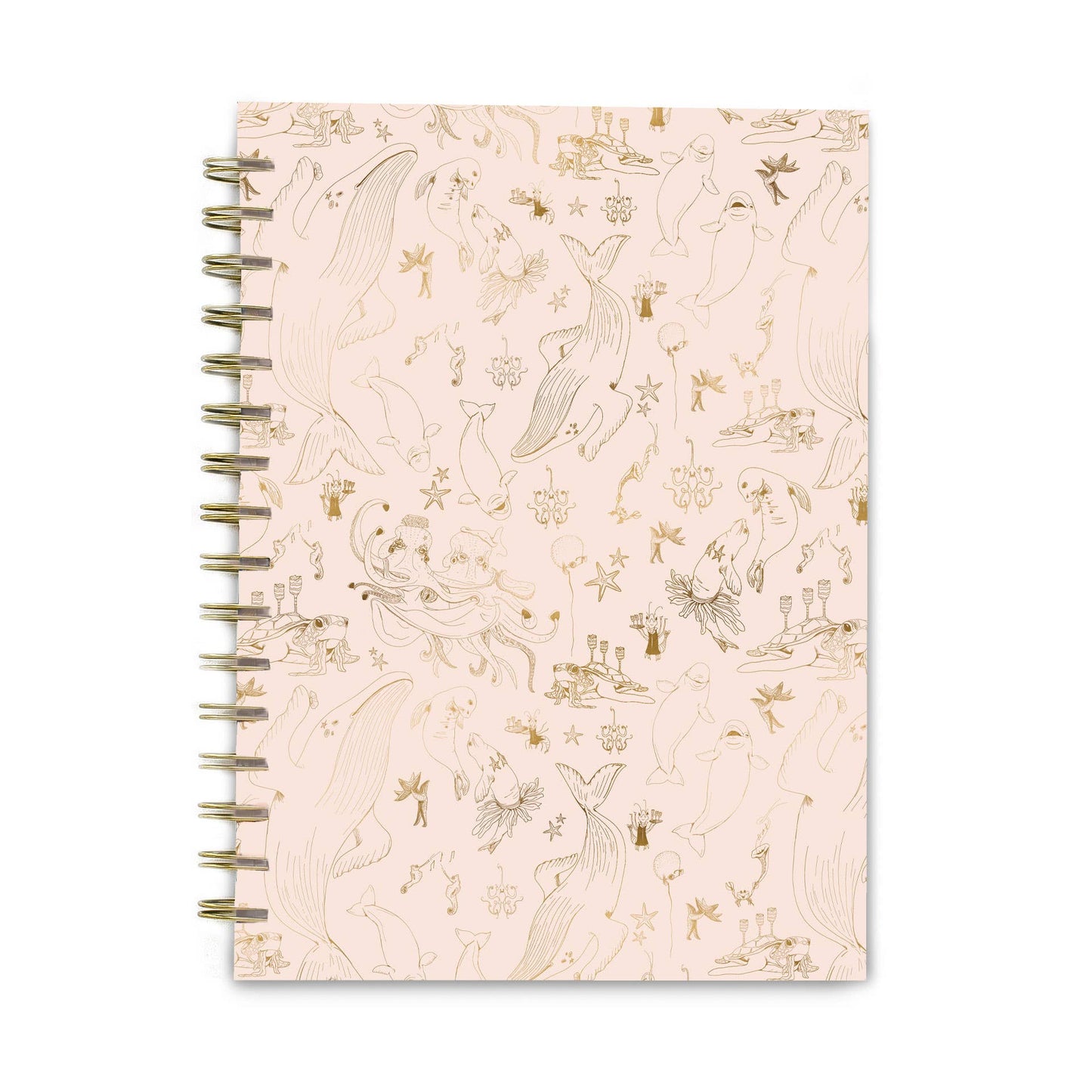 Underwater Ball Spiral Notebook - Pink