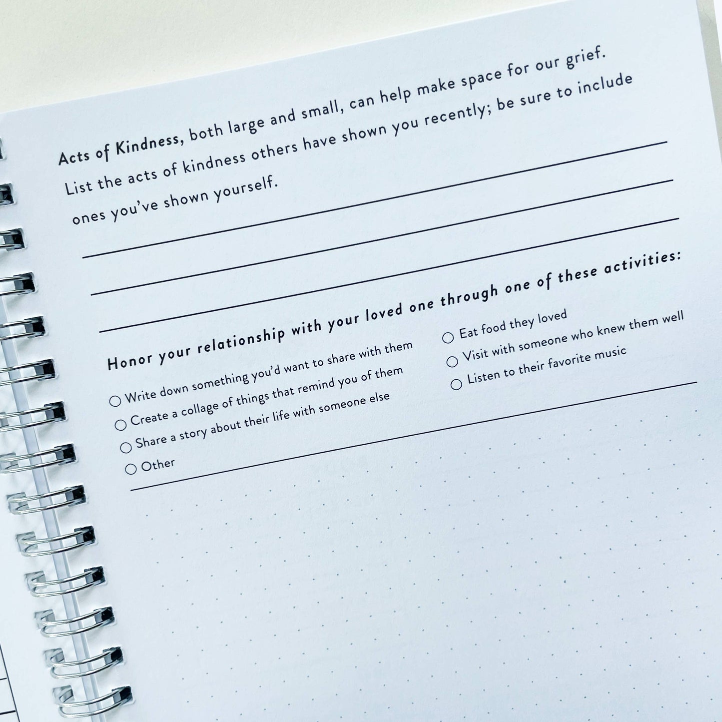 Circles Grief Spiral Notebook and Journal