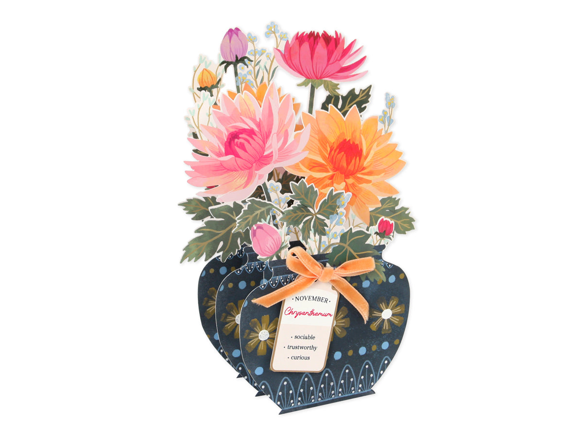 November Chrysanthemum Pop-Up Flower Card