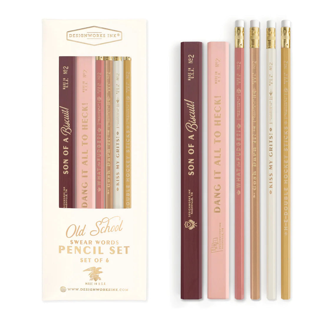 Pencil Set - Old School Swear Words