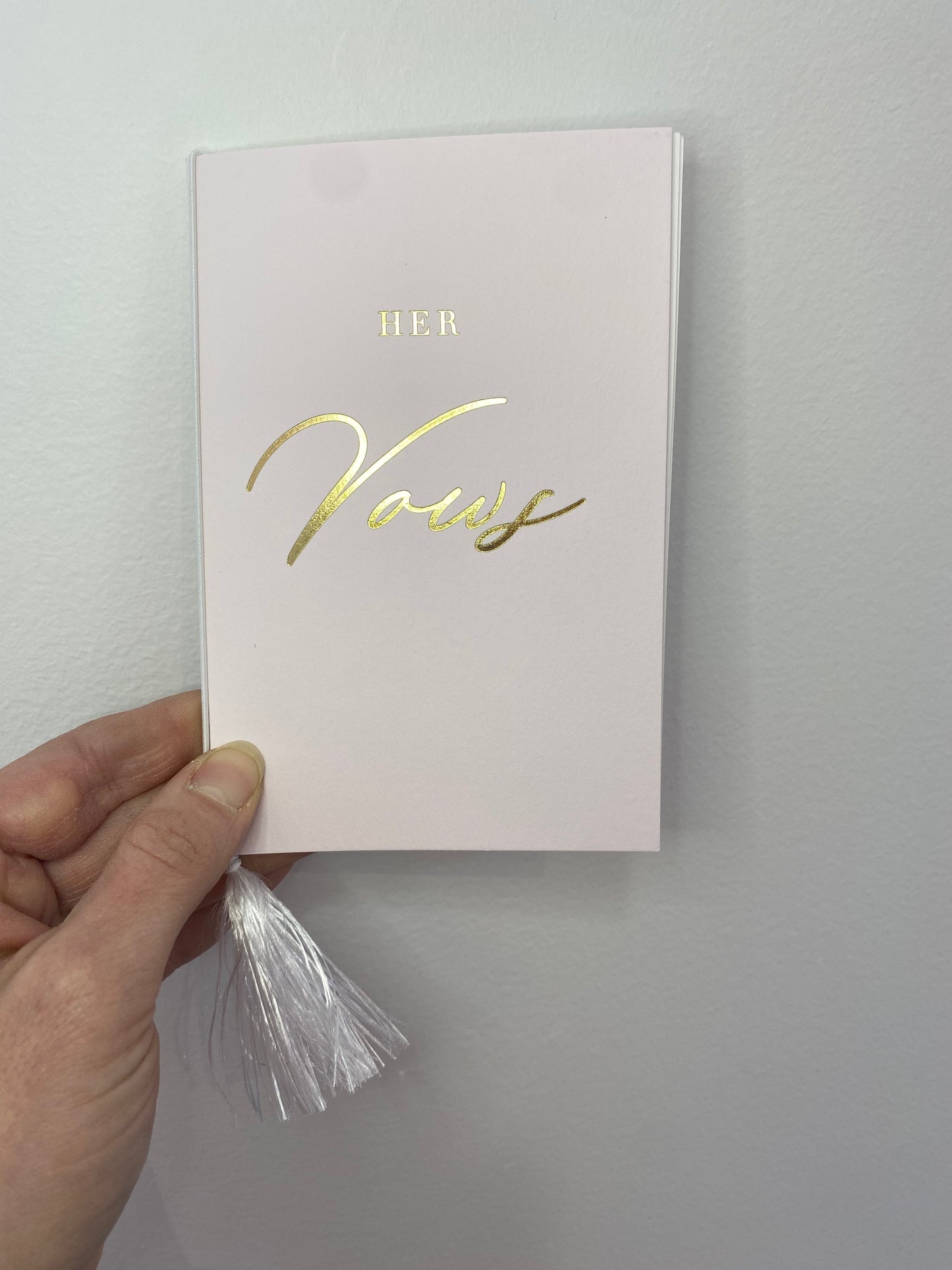 Gold Foil Printed Vow Book set (His/Her)