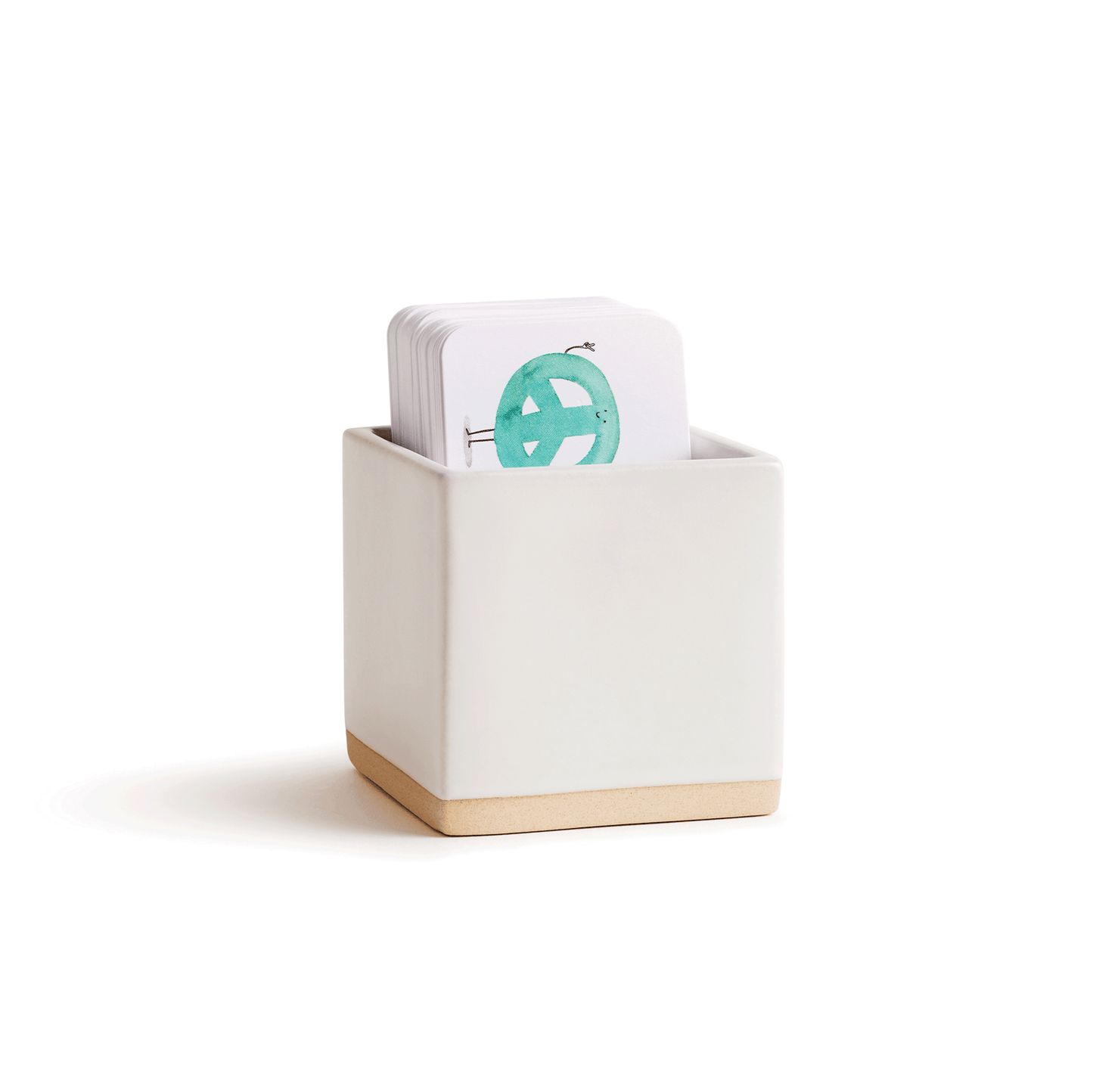 Little Notes Ceramic Holder - Cotton White