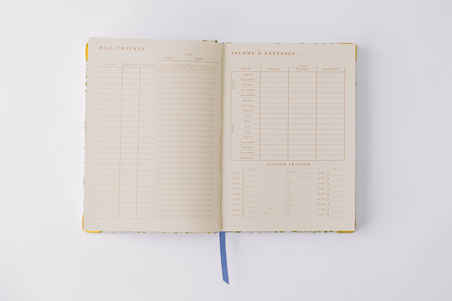 2026 Vine Pattern 17-Month Medium Bound Planner