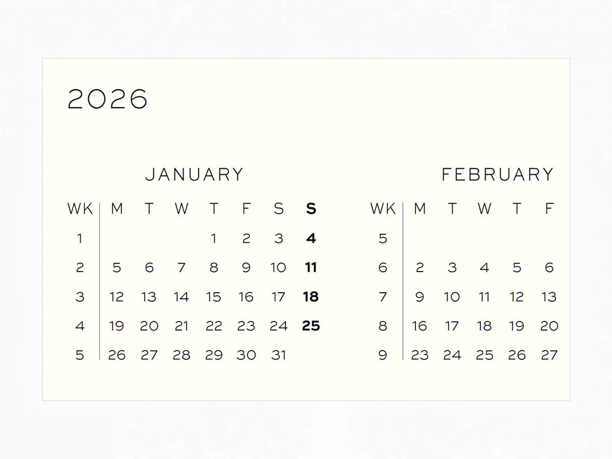 Leuchtturm1917 A6 Pocket Weekly Planner 2026- Black