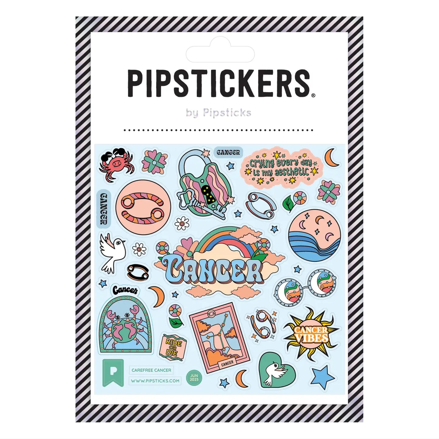 Carefree Cancer Glow-in-The-Dark Stickers