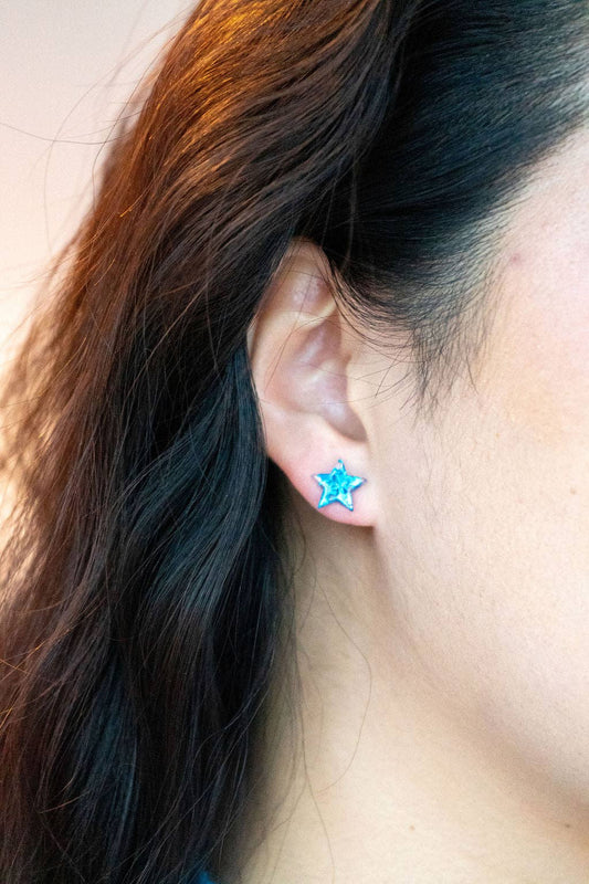 Blue Star Studs