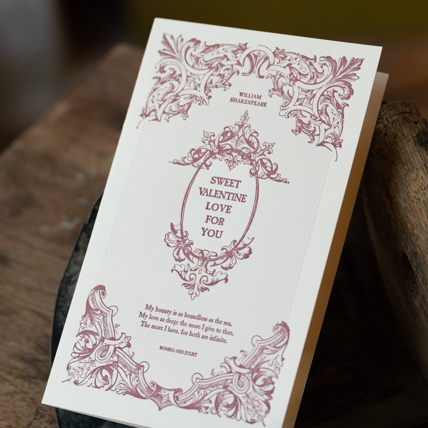 Sweet Valentine English Lit Card
