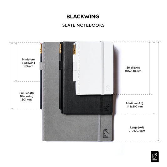 Small Blackwing Slate Notebook - White Ruled