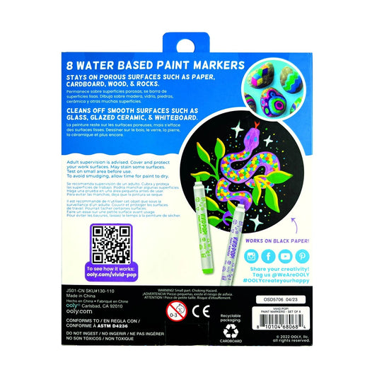 Vivid Pop! Water-Based Paint Markers- Classic