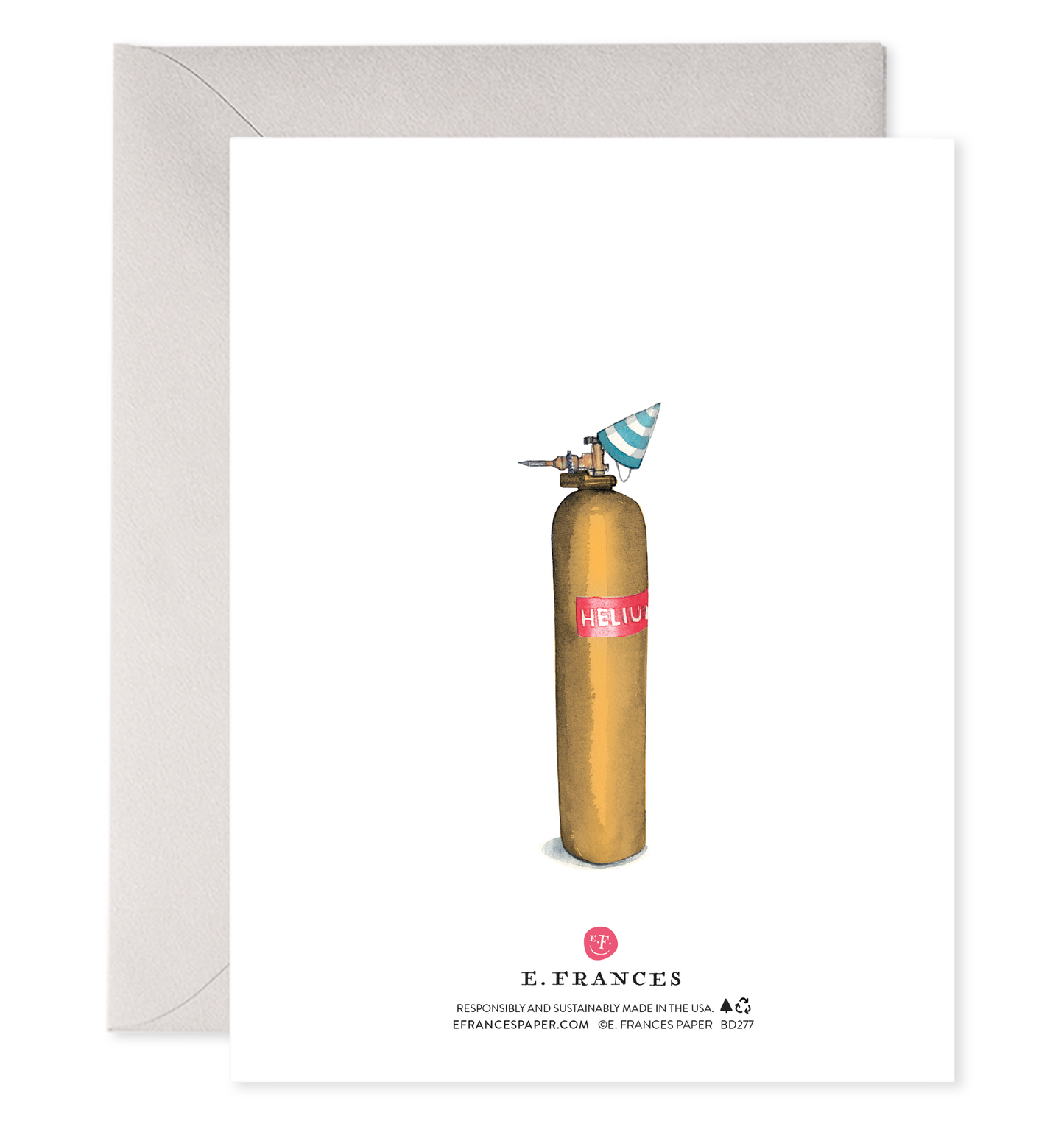 Helium 70th Birthday Greeting Card