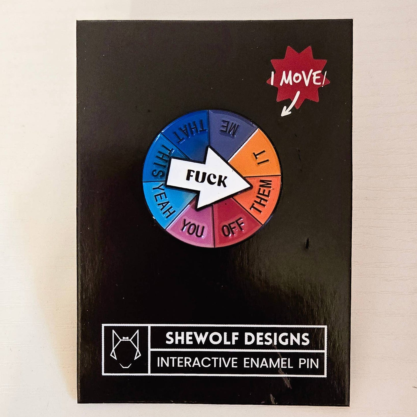 Fuck Interactive Spinner Pin