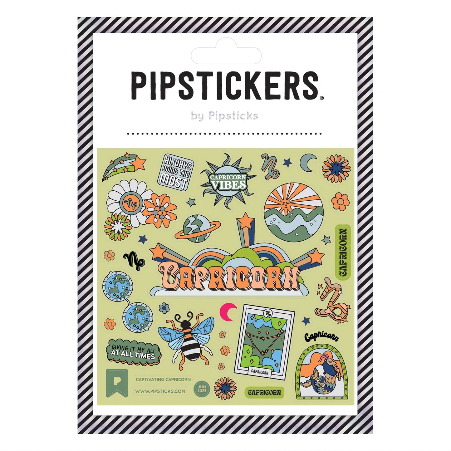 Captivating Capricorn Glow-in-The-Dark Stickers