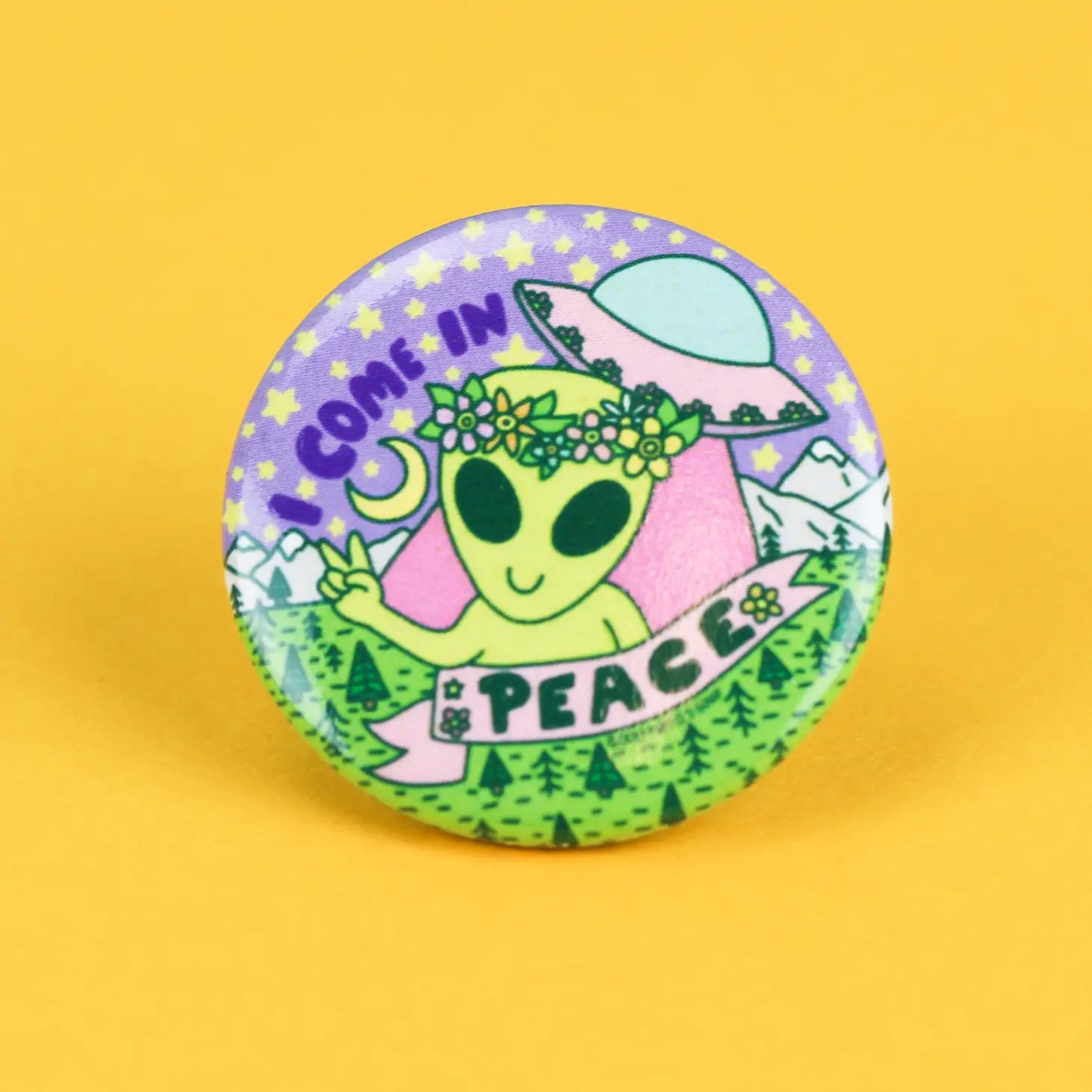 I come in Peace Button