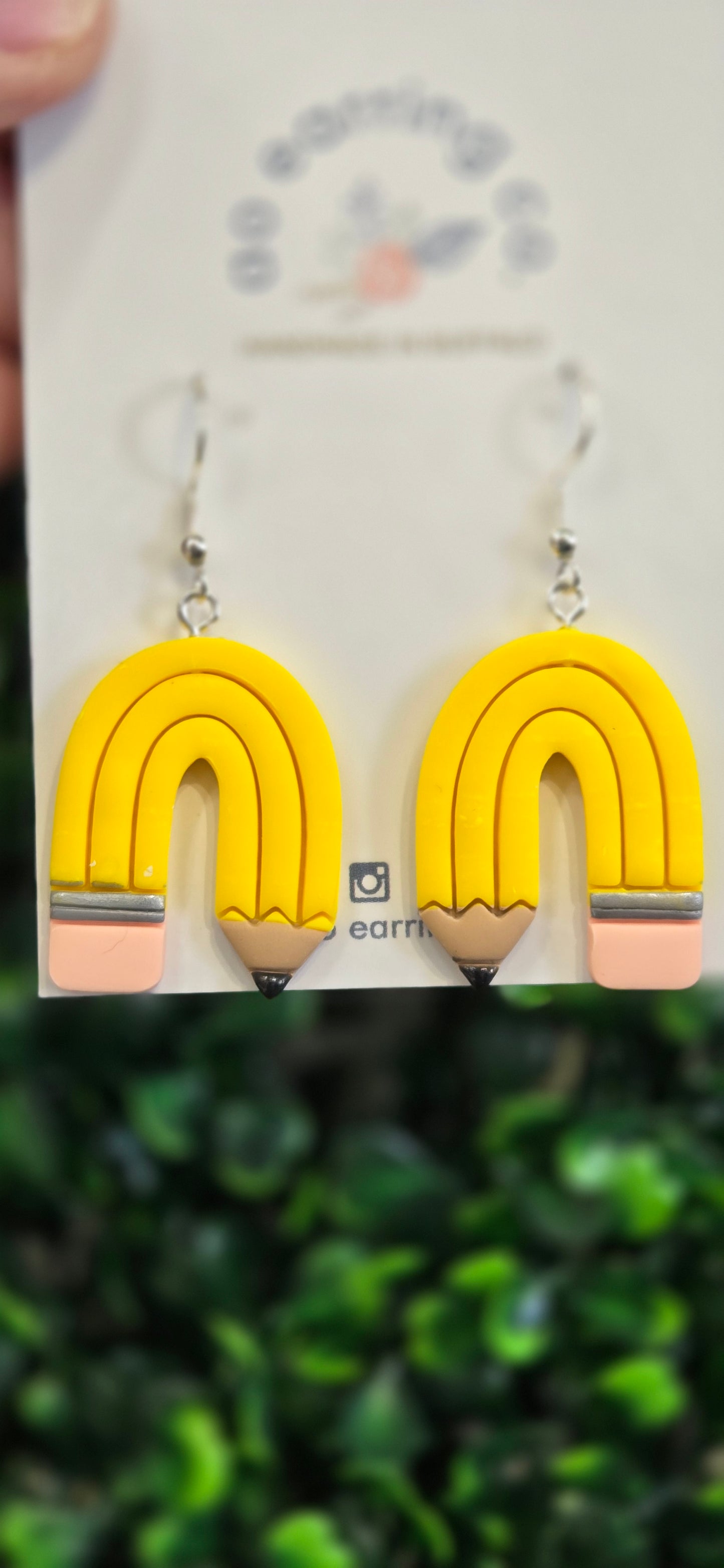Pencil Arch with Lt Pink Eraser Dangles