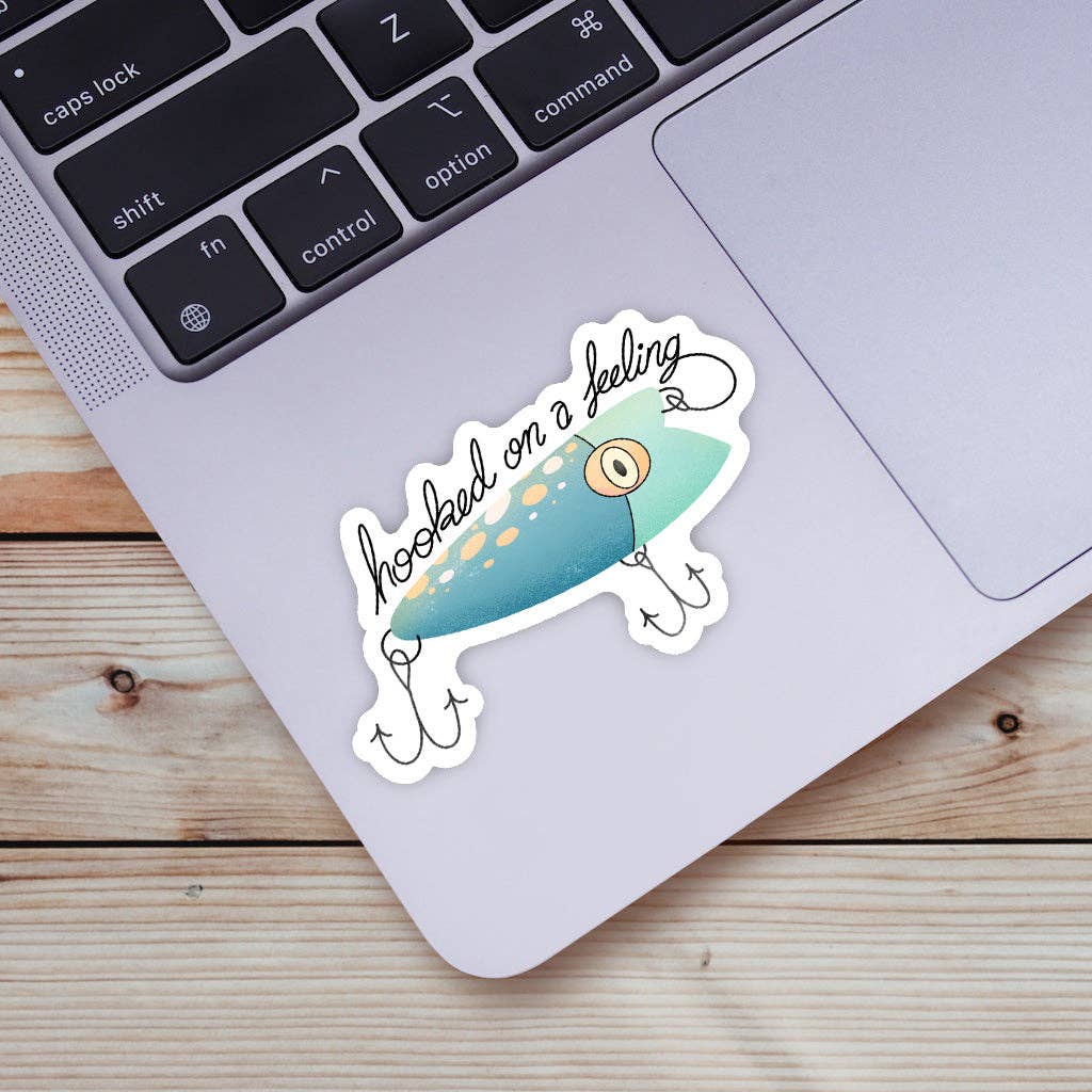 Hooked On A Feeling - Fish Hook Sticker