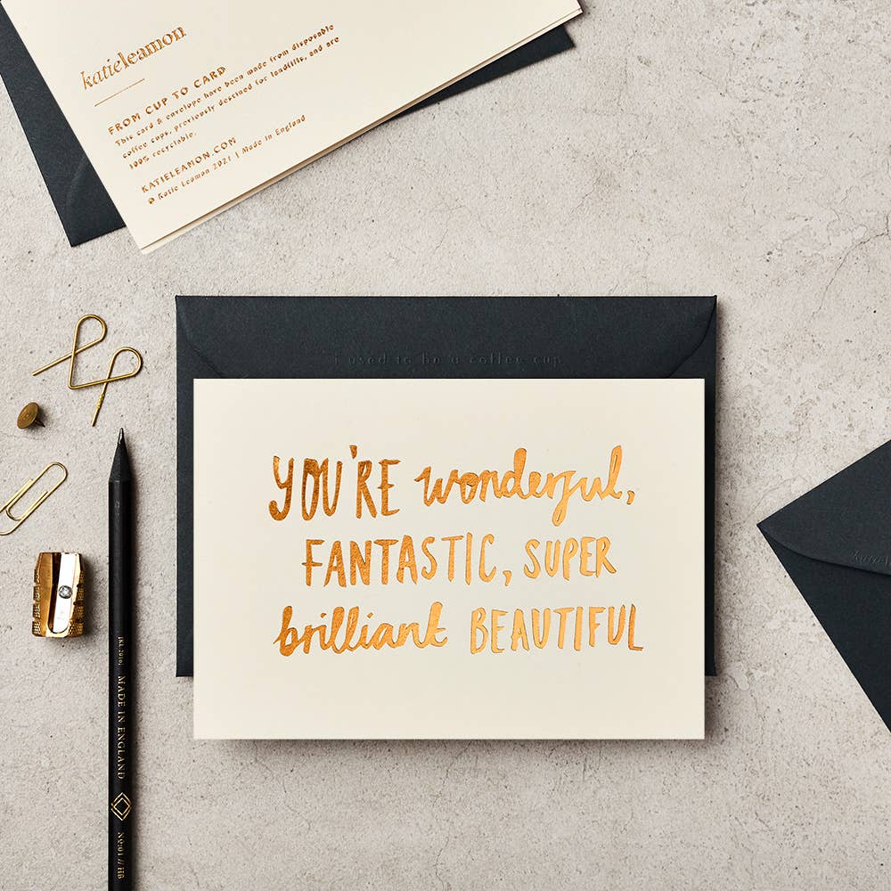 Wonderful Foiled Greeting Card