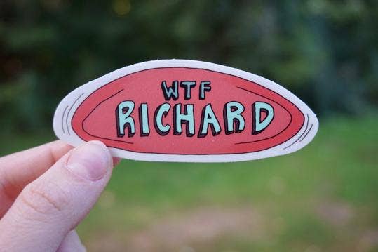 Wtf Richard Frisbee Sticker